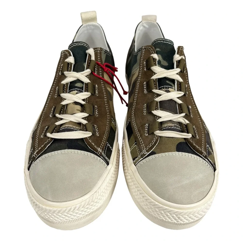 Zara SRPLS Men’s 8 Camo Sneakers NWT Low Top Lace Up Casual‎ Shoe Army Green